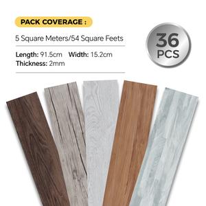 Lifeideas Rustic Lifelike Wood Grain Self-Adhesive PVC Wallpaper Home DIY Design Peel and Stick Decorative Wall Sticker Covering Planks