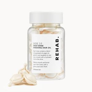 REHAB. Dose 2.0 High Shine Heat Protectant Finishing Hair Oil Capsules -  Jojoba, Argan Blend