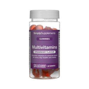 Multivitamin Gummies by Simply Supplements - Vitamins A, B, C, D and E, Zinc, Iodine and Inositol - 60 gummies - for Men and Women - Dietary Supplement