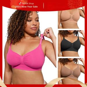 Flourisim WIRELESS Bra Women's Wireless Sculpt Bra Comfort Bralettes Suitable for up to 44DD   No Underwire Unlined Cami Bra Seamless Tshirt Bras Sports Bra