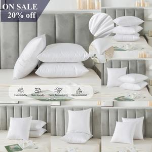 Luxury Duck Feather Cushion Pads Pack of 2 | Spring Summer Soft Support Cushions | Premium Breathable Insert Pads for Sofa, Bed & Home Decor