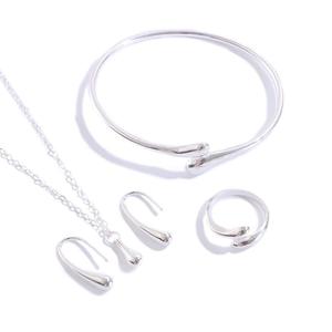Glöd of Sweden Silvery Drop Set - Necklace, Bracelet, Ring, Earrings