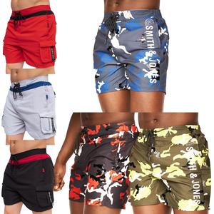 3 Pack Smith & Jones Mens Swim Shorts Quick Dry Mesh Lined Cargo Pocket Beach Trunks Pants