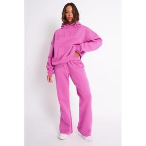 Kaiia Logo Wide Leg Joggers Bubblegum Pink