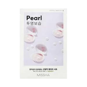 MISSHA Airy Fit Sheet Mask Pearl delivers brightening Korean skincare in minutes. Ultra-thin fabric ensures comfort while pearl extract promotes skin repair, leaving complexion radiant and even-toned.