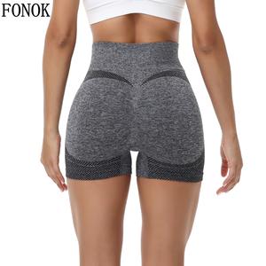 FONOK Women's 1/3pcs Tight Breathable New Fashion Fitness Shorts Sports High Waist Elastic Tights Quick Dried Yoga Pants for Women