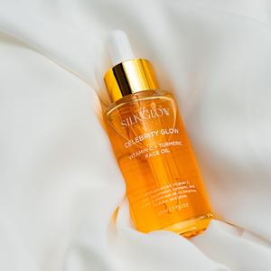 The Celebrity Glow Vitamin C & Turmeric Face Oil - Skin Repair & Comfort for Radiant Skin - Oils Serums Skincare Evening Jojoba, Primrose, Lightweight Oil all skin types soothing