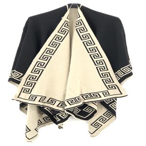 Fashion Gyal Women's Reversible Oversized Poncho Cape - Warm Shawl Wrap Open Front Cardigan for Winter and Spring