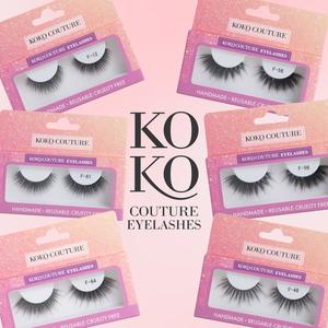 Koko Couture Faux Mink False Strip Eyelashes - Classic, Fluffy, Drag and Wispy Eye Lash Extensions Makeup Cosmetic
