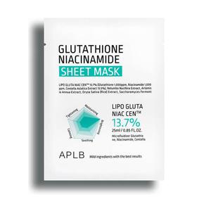 APLB Glutathione Niacinamide Sheet Mask - for Skin Whitening Comfort