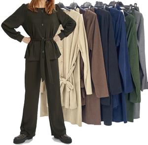 Fashion Luva Short Corduroy lounge set Dress belted top Trousers Wide Leg, Vintage Elastic Palazzo Trousers Winter co ord set Trousers in Plus Size.