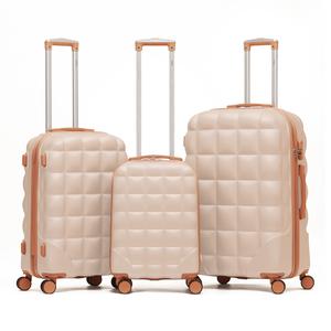 Flight Knight Hard Shell  Bubble Design ABS Check-in Medium & Large & Carry On Suitcases - Cream