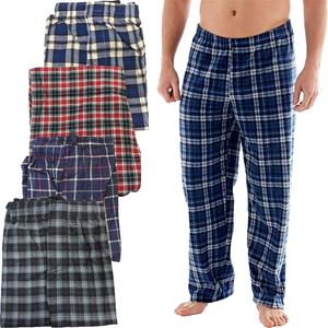 Mens Pyjama Trousers PJ Pants Bottoms Lounge Cotton Woven Check Nightwear Lightweight PJ Bottom S to 3XL