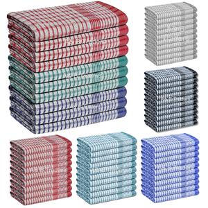 Wonderdry Tea Towels Kitchen Pack of 10, Cotton Absorbent Long Lasting Catering Bar Towels Washable Reusable Water Absorbent Kitchen Long-lasting Cleaning Glass