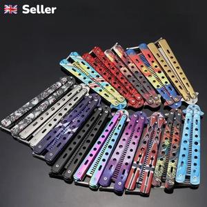 Butterfly Comb, Stainless Steel Folding Practice Combs, 3D Color Printing Tactical Butterfly Haircare Heatless Smooth Durable Multicolor