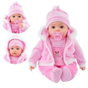 BiBi Doll "Pinky" (Little Bear) Large Size 20" Soft Bodied Baby Girl Doll With Baby Pink Coat, Dummy & Sounds Toy Doll for Ages 18 Months +