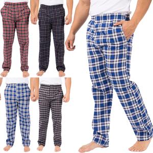 Pack Of 2 Cotton Mens Pyjamas Night Wear Bottoms Woven Lounge Pants Trousers Lightweight PJ Bottom Gifting S-3XL