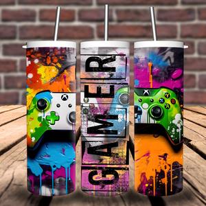 20oz Tumbler  Controller Gamer Drinkware Flask