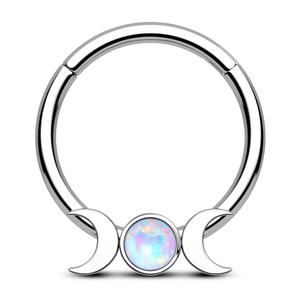 OUFER 16G Moon Phase Hinged Segment Septum Ring