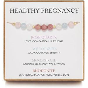 Healthy Pregnancy Gift, Moonstone Bracelet, Mum to Be Gifts, Daughter Bracelet, Hope Bracelet for Women with Gift Bag, New Mum Gifts, First Time Mom Gifts, Spiritual Bracelet with Card, Valentine's Day Mothers Day Jewelry Gifts